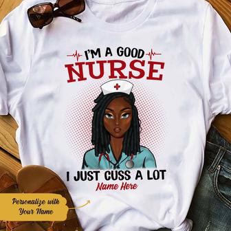 Personalized BWA Nurse Cuss A Lot T Shirt - Thegiftio UK