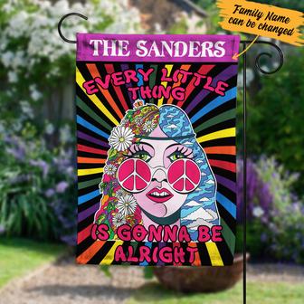 Personalized Garden Flag for Hippie Girls - Thegiftio UK