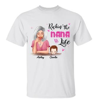 Rockin' Grandma Life Personalized T-Shirt - Gift for Grandma - Thegiftio UK