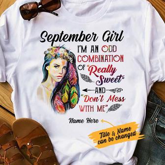 Personalized Hippie Girl Odd Combination T Shirt - Thegiftio UK