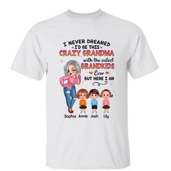 Crazy Grandma With Grandkids Custom T-Shirt - Grandma Gift - Thegiftio UK