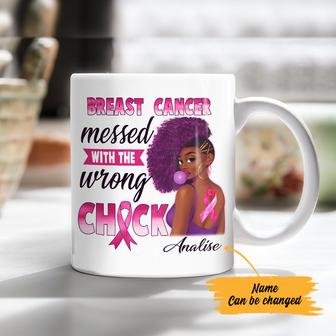 Personalized BWA Breast Cancer Wrong Chick Mug - Thegiftio UK