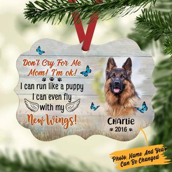 Personalized Don't Cry For Me Dog Memorial Benelux Ornament NB161 73O57 - Thegiftio UK
