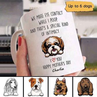 We Make Eye Contact Personalized Mug - Gift for Dog Mom - Thegiftio UK