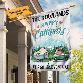 Personalized Camping Adventure Garden Flag for Nature Lovers - Thegiftio UK