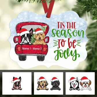 Personalized Christmas Dog Gifts, Dog Christmas Red Truck Benelux Ornament - Thegiftio UK
