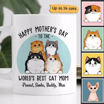 World's Best Cat Mom Personalized Mug - Mother's Day Gift - Thegiftio UK