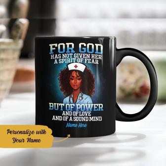 Personalized For God Nurse BWA Mug - Thegiftio UK