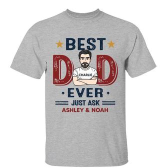 Best Dad Ever Retro Custom T-Shirt - Perfect Gift for Dad - Thegiftio UK