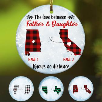 Personalized Father And Daughter Long Distance Ornament OB74 30O60 - Thegiftio UK