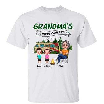 Doll Grandma And Kids Happy Campers Custom T-Shirt - Gift - Thegiftio UK