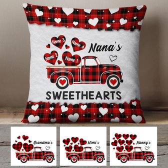 Personalized Pillow for Grandma with Sweethearts Truck - Thegiftio UK