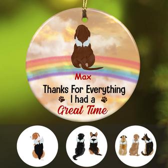 Personalized Dog Memorial Thanks For Everything Ornament - Thegiftio UK