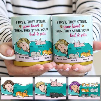 Personalized Cat Steal Your Bed Mug - Thegiftio UK