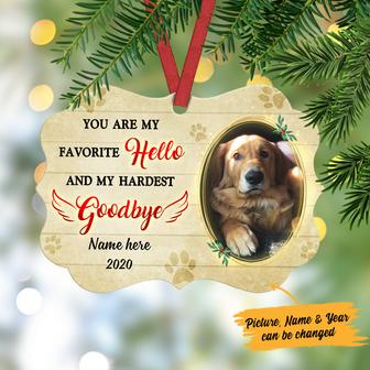 Personalized My Hardest Goodbye Dog Memorial Benelux Ornament NB231 67O36 - Thegiftio UK