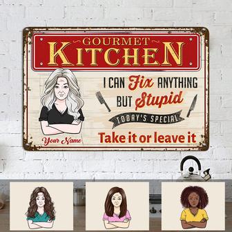 Personalized Kitchen I Can Fix Anything Sign Metal Sign - Thegiftio UK