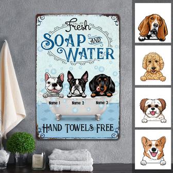 Personalized Dog Bathroom Metal Sign - Thegiftio UK