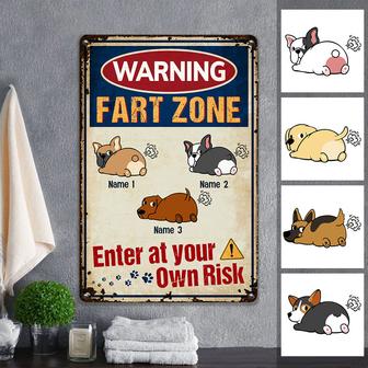 Personalized Dog Bathroom Metal Sign - Thegiftio UK
