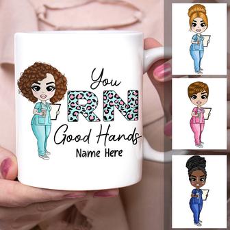 Personalized Nurse Good Hands Mug - Thegiftio UK