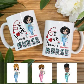 Personalized Love Being A Nurse Mug - Thegiftio UK
