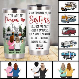 Personalized Camping Friends Steel Tumbler - Thegiftio