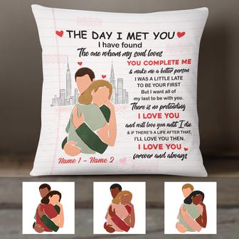 Personalized Couple The Day I Met You Pillow - Thegiftio UK