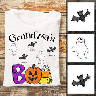 Personalized Fall Halloween Grandma Boo T Shirt - Thegiftio UK