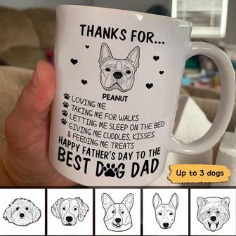 Dog Head Outline Father's Day Custom Mug - Gift for Dog Dad - Thegiftio UK