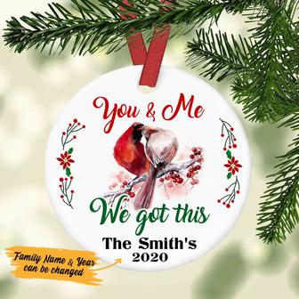 Personalized Cardinal Husband Wife Christmas Ornament - Thegiftio UK