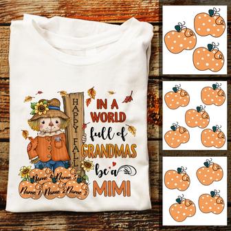 Personalized Mom Grandma Fall Halloween Scarecrow T Shirt - Thegiftio UK