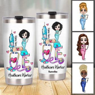 Personalized Love Nurse Life Steel Tumbler JN244 30O47 - Thegiftio UK