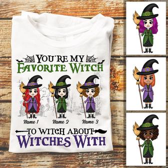 Personalized Witches Friends Fall Halloween T Shirt - Thegiftio UK