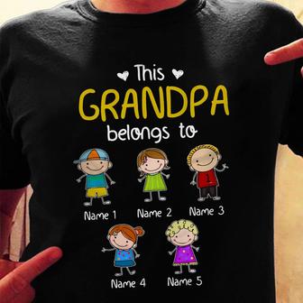 Personalized Grandpa Doodle FD T Shirt - Thegiftio UK
