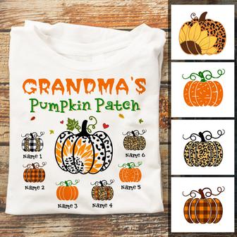 Personalized Mom Grandma Fall Halloween T Shirt - Thegiftio UK