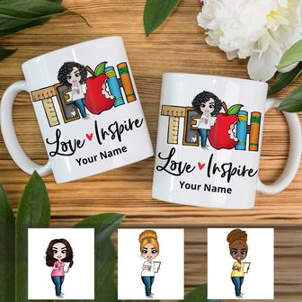 Personalized Teacher Back To School Love Inspire Mug - Thegiftio UK