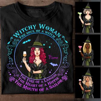Personalized Witch Fall Halloween T Shirt - Thegiftio UK