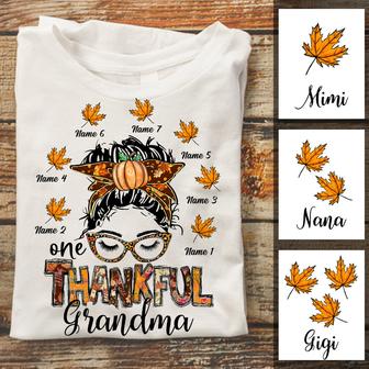 Personalized Fall Halloween Mom Grandma T Shirt - Thegiftio UK