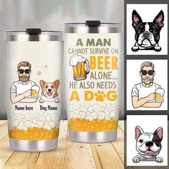 Personalized Dog Dad Steel Tumbler AG66 30O34 - Thegiftio UK