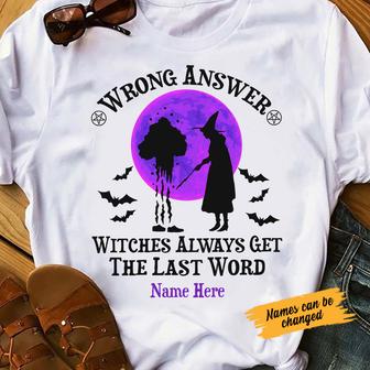 Personalized Witch Fall Halloween T Shirt - Thegiftio UK