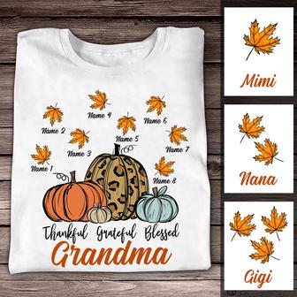 Personalized Fall Halloween Mom Grandma T Shirt - Thegiftio UK