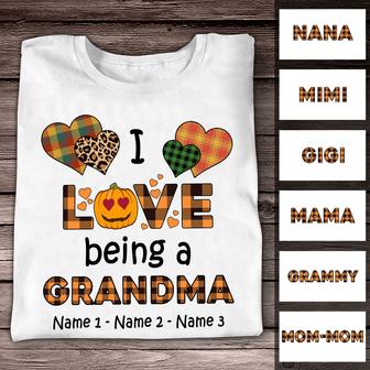 Personalized Mom Grandma Fall Halloween T Shirt - Thegiftio UK