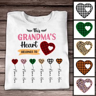 Personalized Mom Grandma Heart Fall Halloween T Shirt - Thegiftio UK