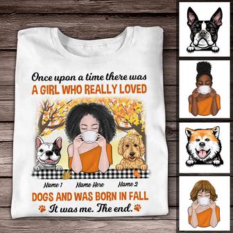 Personalized Dog Mom Fall Halloween T Shirt - Thegiftio UK