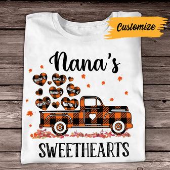 Personalized Mom Grandma Truck Fall Halloween T Shirt - Thegiftio UK