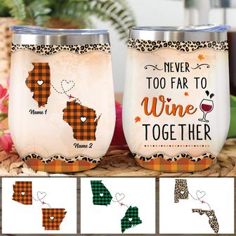 Personalized Fall Halloween Wine Together Wine Tumbler AG106 24O57 - Thegiftio UK