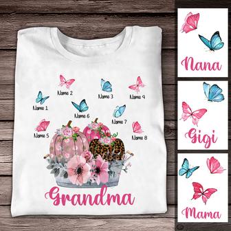 Personalized Fall Halloween Mom Grandma T Shirt - Thegiftio UK