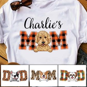 Personalized Fall Halloween Dog Mom Dog Dad T Shirt - Thegiftio UK