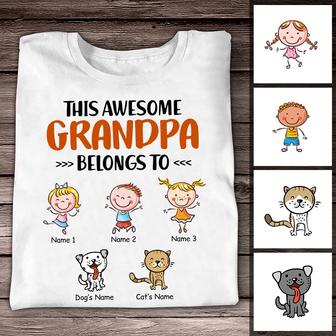 Personalized Grandpa Grandma Mom Dad T Shirt - Thegiftio UK