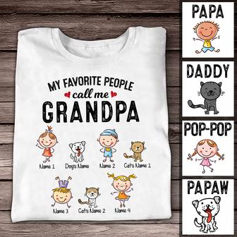 Personalized Grandpa Favorite People T Shirt - Thegiftio UK