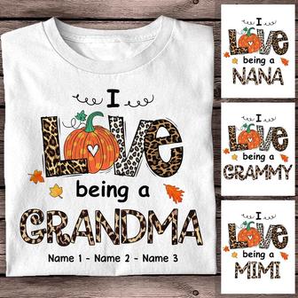 Personalized Mom Grandma Fall Halloween T Shirt - Thegiftio UK